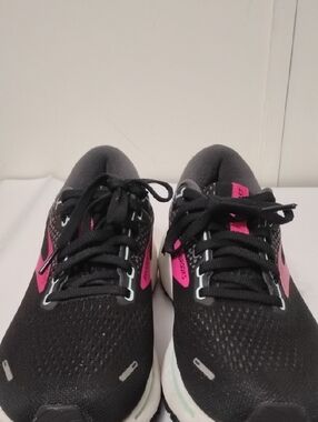 Brooks Ghost 14 Women's Black and Hot Pink Athletic Running Shoes